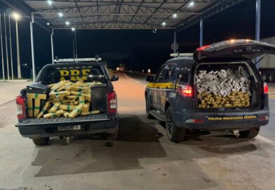 Quase 700 kg de maconha e cocaína são interceptados em caminhão na BR-153, em Araguaína