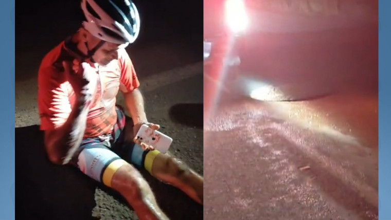 Queda de ciclista escancara buraqueira e perigos na TO-222 entre Araguaína e Filadélfia