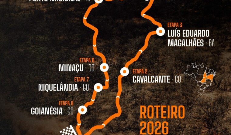 Depois de seis anos, cidade do Tocantins volta à rota do maior rally das Américas em 2026