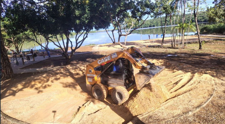 Prainha do Bertaville começa a ser revitalizada e ganha novos espaços de lazer em Palmas