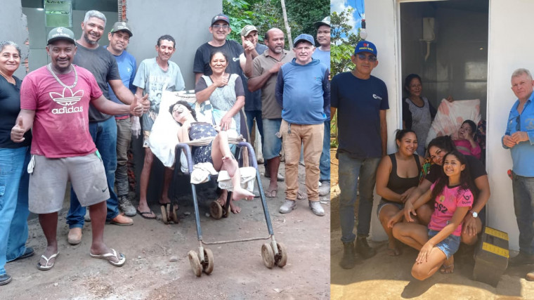 Grupo de autônomos promove dignidade ao construir banheiro para jovem com deficiência
