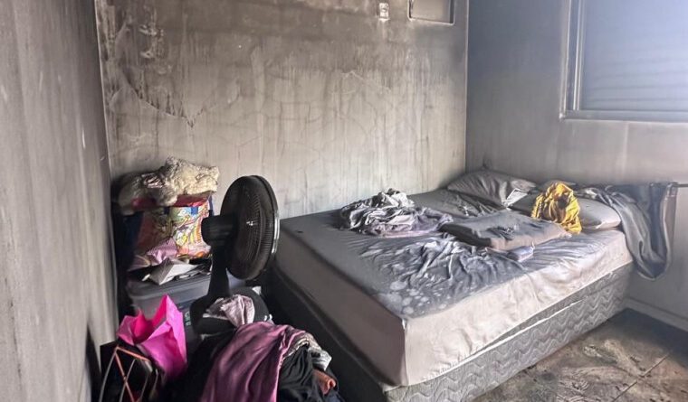 Bloco com 16 apartamentos é interditado após incêndio em prédio na 405 Norte, em Palmas