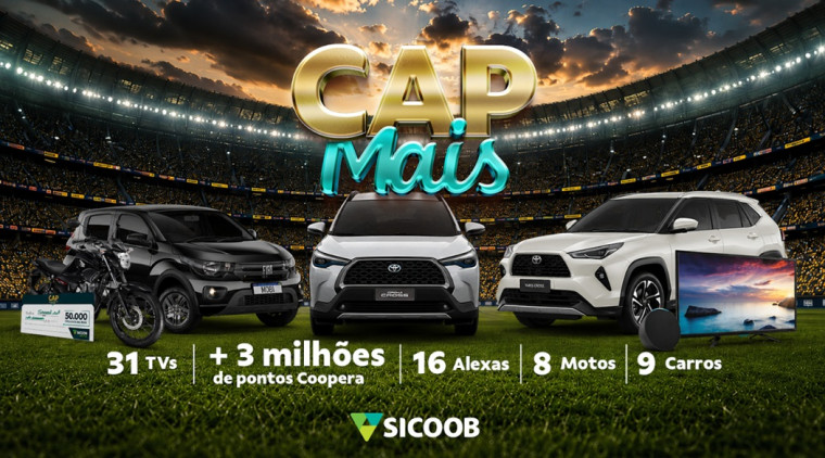 CapMais 2026 fortalece a conta capital e oferece R$ 1,2 milhão em prêmios aos cooperados