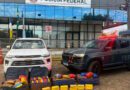 PRF apreende 191 kg de drogas dentro de malas na carroceria de caminhonete após nervosismo de motorista