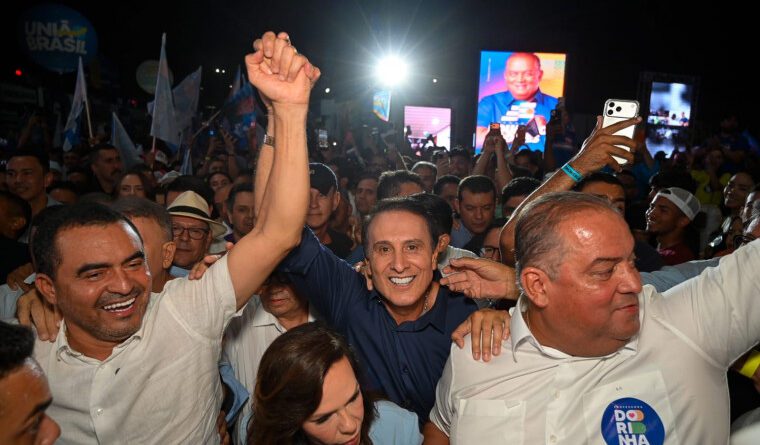 Ao lado de Dorinha, Gaguim oficializa candidatura ao Senado e reforça aliança com Eduardo Gomes