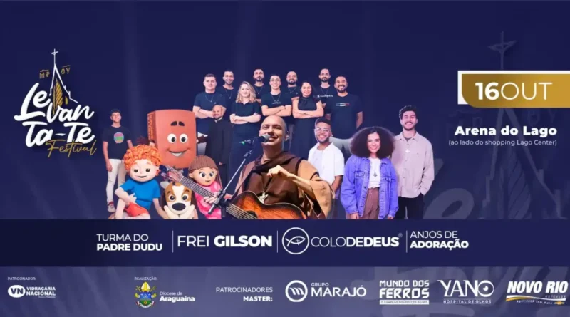 Frei Gilson é a principal atração do Festival Levanta-te em prol da Catedral de Araguaína